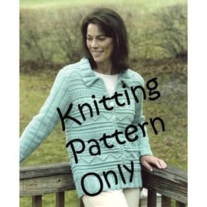 New Deborah Newton for Reynolds Rapture Guernsey Cardigan 82267 Knitting Pattern